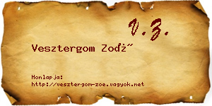 Vesztergom Zoé névjegykártya